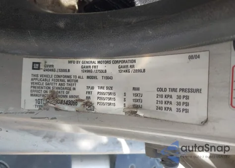 2005 GMC Canyon Sle из США, поврежденный, VIN 1GTDT136958143066